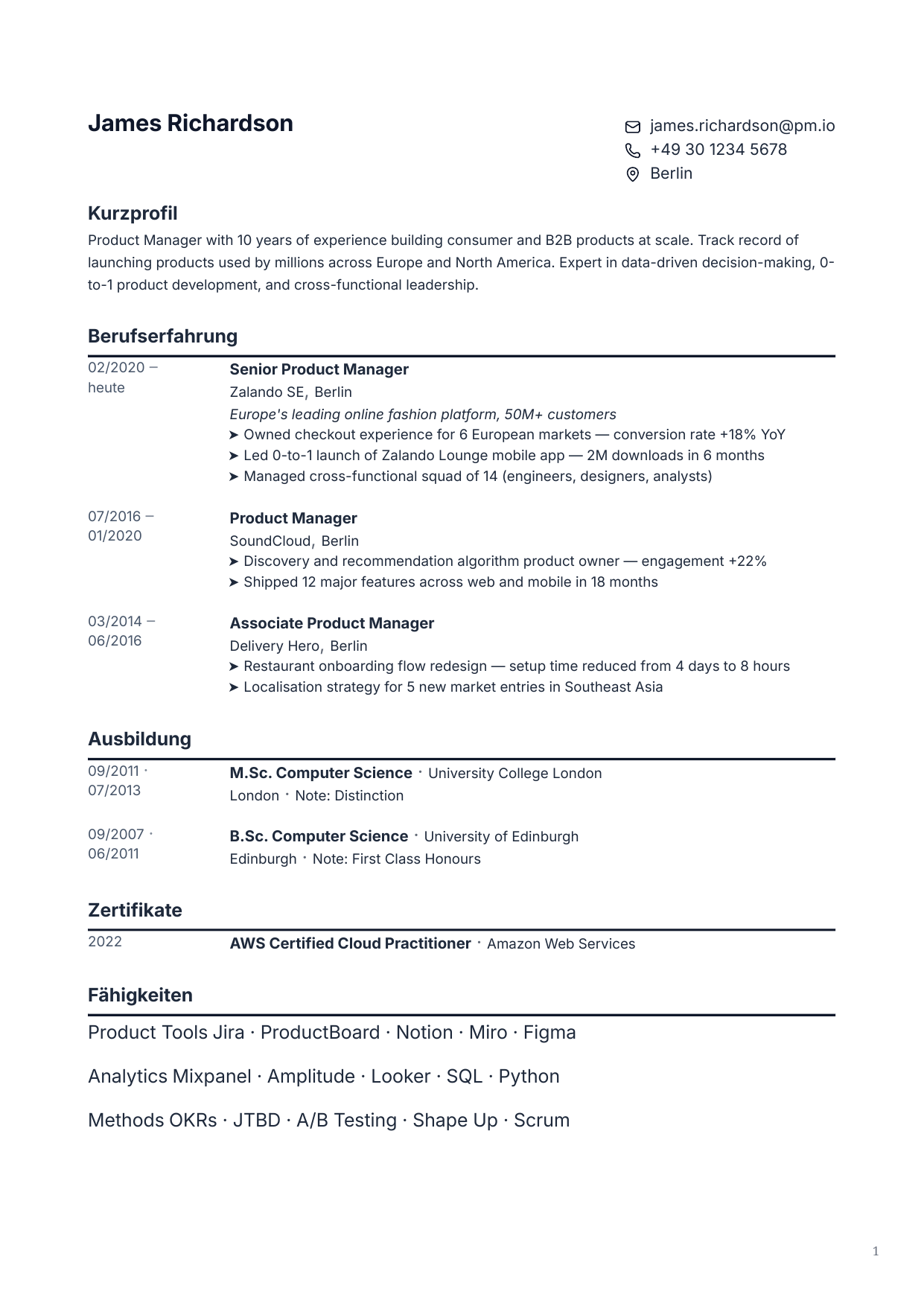 International (Resume)